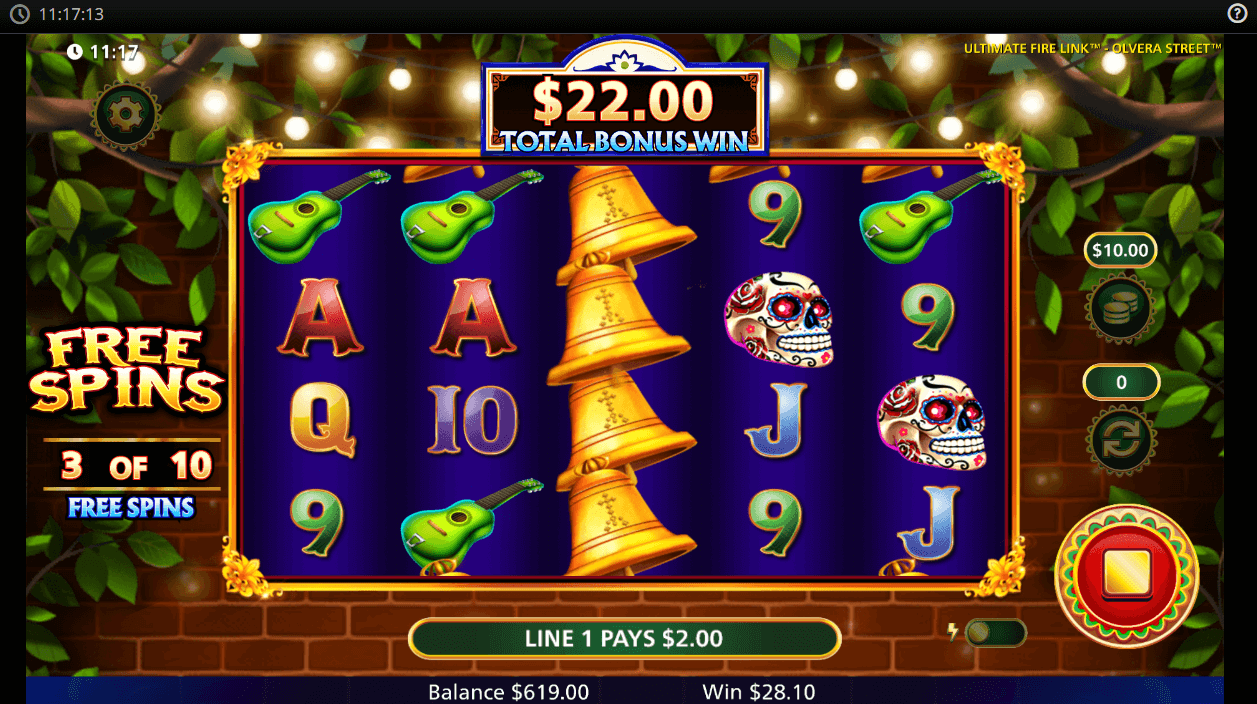 free spins feature ultimate fire link olvera street
