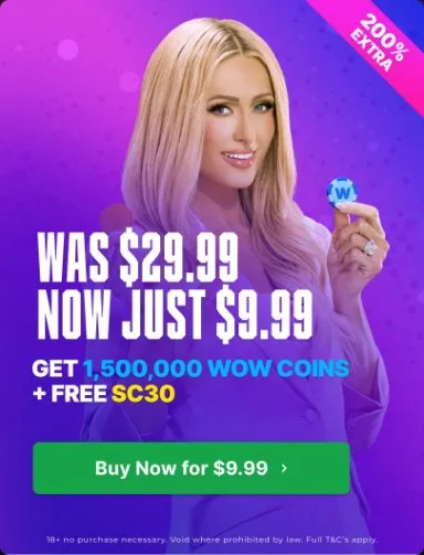 The wow 1500000 coins sc 30 9.99 offer promotes a discounted package giving 1,500,000 WOW Coins plus free SC30 for a limited-time $9.99 price.