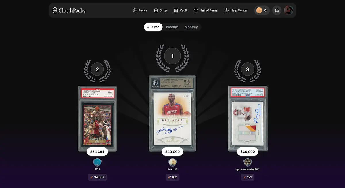 clutchpacks hall of fame pulls