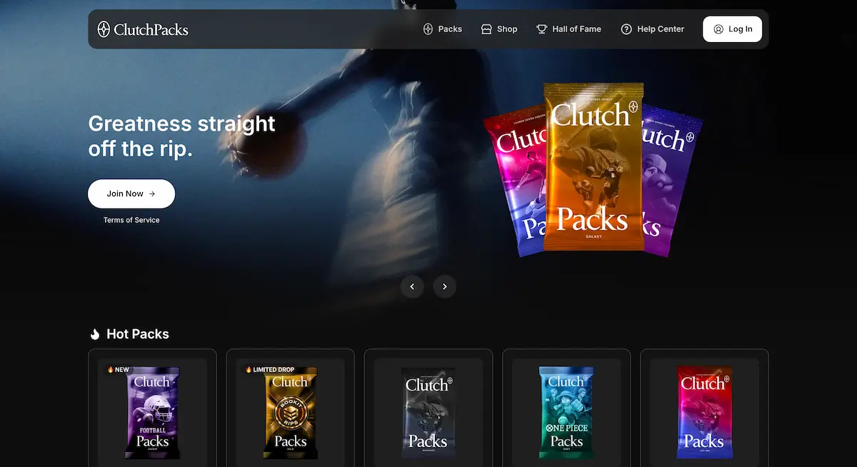 clutchpacks sign up page