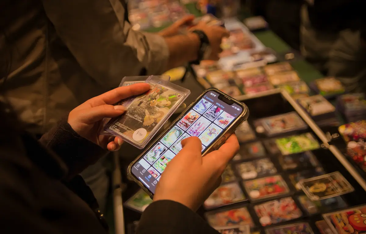 trading cards on mobile